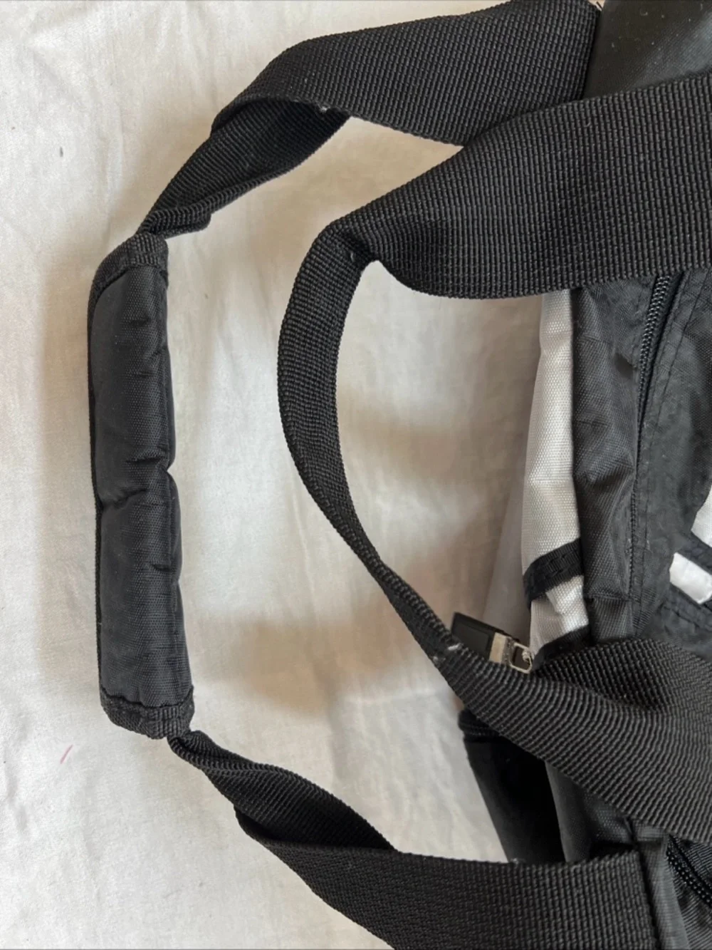 NAB Duffle Bag 2004 Stainless Inc Travel Gym Sports Packable Strap Black Gray